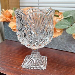 Shannon Designs of Ireland 24% Lead Crystal Tulip Vase Candy Dish Candle Holder